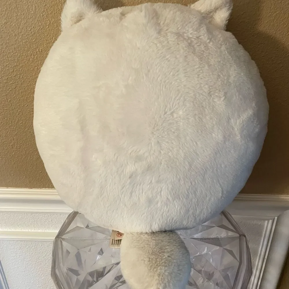 Cute White Cat Gojo Plush with Sunglasses